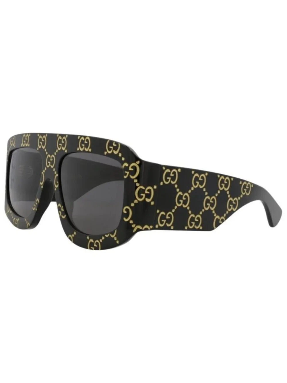 New Gucci Mens Shield/Wrap Black Black Grey Fashion Designer Sunglasses